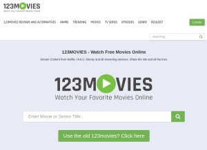 How 123-movies.com looks like on a tablet such as an iPad.