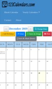 How 123calendars.com looks like on a mobile device such as an iPhone.