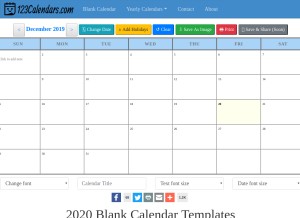 How 123calendars.com looks like on a tablet such as an iPad.