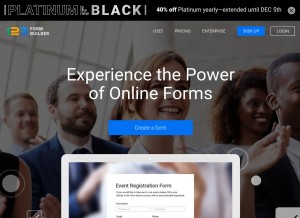 How 123formbuilder.com looks like on a tablet such as an iPad.
