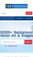 How 123freevectors.com looks like on a mobile device such as an iPhone.