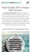 How 123imageswithquotes.com looks like on a mobile device such as an iPhone.