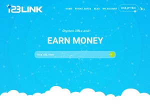 How 123link.biz looks like on a tablet such as an iPad.