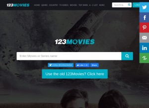 How 123movies.fun looks like on a tablet such as an iPad.