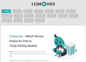 How 123movies.link looks like on a tablet such as an iPad.