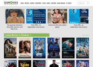 How 123movies.net looks like on a tablet such as an iPad.