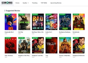 How 123movies.net.tr looks like on a tablet such as an iPad.