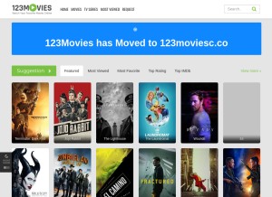 How 123moviesc.co looks like on a tablet such as an iPad.