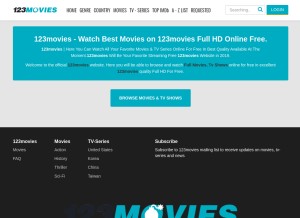 How 123movieshub.gg looks like on a tablet such as an iPad.