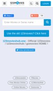 How 123movieshub.one looks like on a mobile device such as an iPhone.