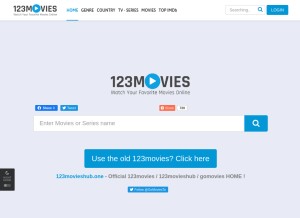 How 123movieshub.one looks like on a tablet such as an iPad.