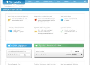 How 123teachme.com looks like on a tablet such as an iPad.