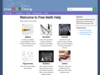 Desktop screenshot for freemathhelp.com