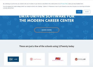 How 12twenty.com looks like on a tablet such as an iPad.