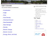 Desktop screenshot for kylesconverter.com