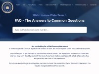 Desktop screenshot for utahlicenseplate.com