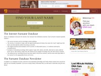 Desktop screenshot for surnamedb.com