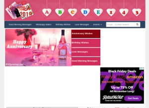 How 143greetings.com looks like on a tablet such as an iPad.