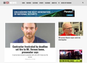 How 14news.com looks like on a tablet such as an iPad.