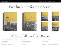 Desktop screenshot for planetebook.com