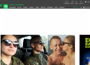 How 15min.lt looks like on a tablet such as an iPad.