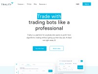 Desktop screenshot for trality.com