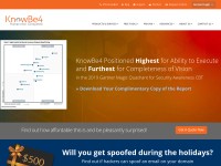 Desktop screenshot for knowbe4.com