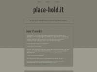 Desktop screenshot for place-hold.it
