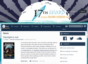 How 17thshard.com looks like on a tablet such as an iPad.