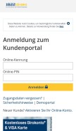 How 1822direkt-banking.de looks like on a mobile device such as an iPhone.
