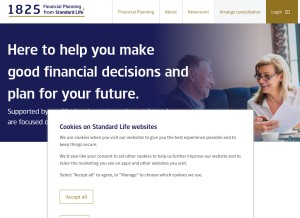 How 1825.com looks like on a tablet such as an iPad.