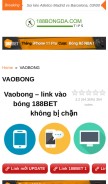 How 188bongda.com looks like on a mobile device such as an iPhone.