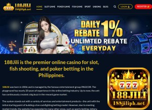 How 188jiliph.net looks like on a tablet such as an iPad.