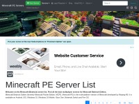 Desktop screenshot for minecraftpocket-servers.com