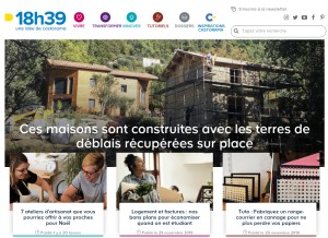 How 18h39.fr looks like on a tablet such as an iPad.