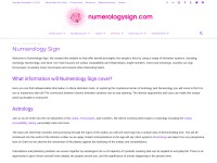 Desktop screenshot for numerologysign.com
