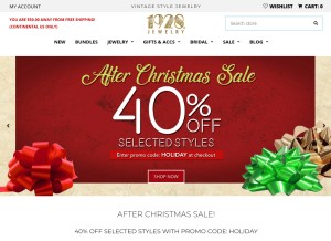 How 1928.com looks like on a tablet such as an iPad.