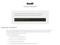 Desktop screenshot for seeip.org