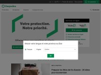 Desktop screenshot for desjardins.com