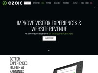 Desktop screenshot for ezoic.com