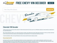 Desktop screenshot for chevyvindecoder.com