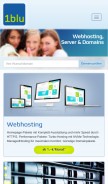 How 1blu.de looks like on a mobile device such as an iPhone.