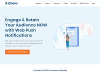 Desktop screenshot for izooto.com