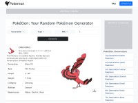 Desktop screenshot for randompokemongenerator.co