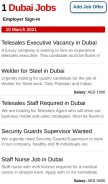How 1dubaijobs.com looks like on a mobile device such as an iPhone.