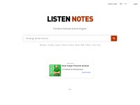 Desktop screenshot for listennotes.com