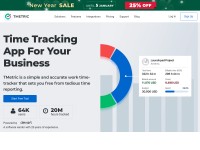 Desktop screenshot for tmetric.com