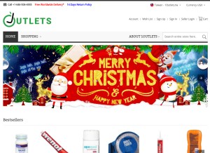 How 1outlets.tw looks like on a tablet such as an iPad.