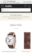 How 1stdibs.com looks like on a mobile device such as an iPhone.