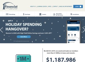 How 1stfinancialfcu.org looks like on a tablet such as an iPad.